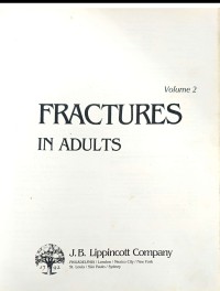Image of Fractures In Adults Volume 2
