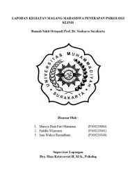 Image of LAPORAN KEGIATAN MAGANG MAHASISWA PENERAPAN PSIKOLOGI KLINIS