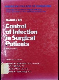 Image of Manual on Control Of Infction In Surgical Patients